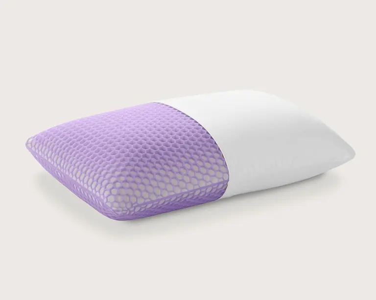 Purple Harmony Pillow - Low Loft, King Size - Cooling Gel Neck and Side Sleeper Pillow, Weightless Medium Feel, GelFlex Grid and Talalay Latex Foam for Pressure-Relieving Support