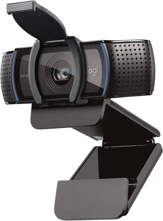 Logitech C920S HD Pro Webcam, Full HD 1080p/30fps Video Calling, Clear Stereo Audio, Light Correction, Privacy Shutter, Works with Skype, Zoom, FaceTime, Hangouts, PC/Mac/Laptop/Tablet/Xbox | Full HD 1080p/30fps Video, Dual Stereo Mics, HD Autofocus, Automatic Light Correction, USB Plug-and-Play