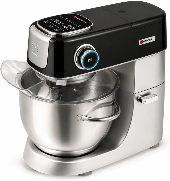 Hauswirt Stand Mixer Silent with LED Touch Screen, 5.3QT XL Large Mixers Kitchen Electric Stand Mixer for Household, 500W DC Motor 11-Speed for Bread Pasta Meat – Black