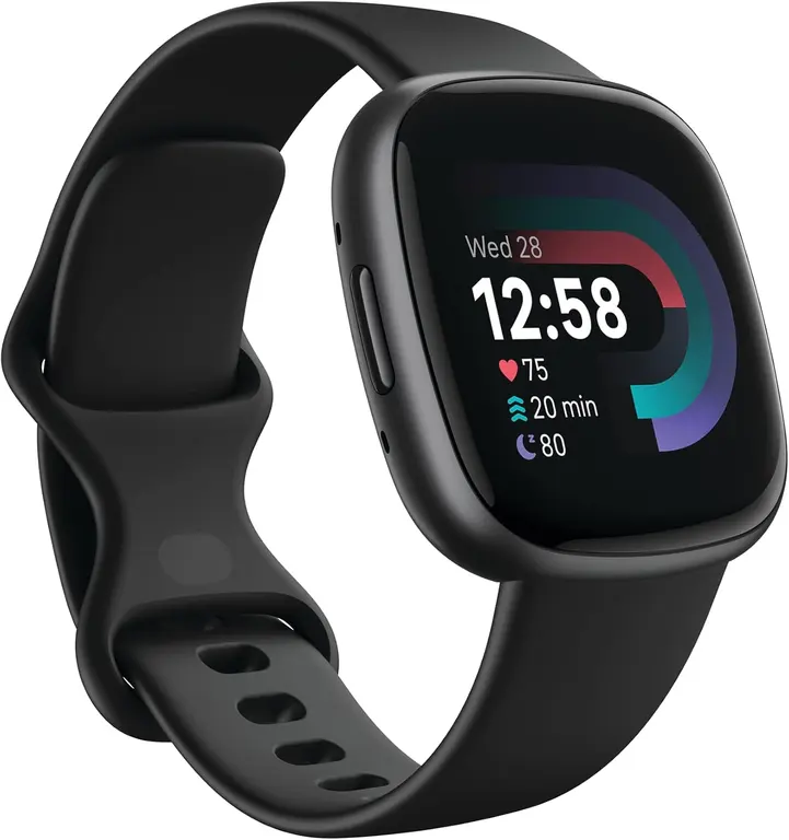 Fitbit Versa 4 Fitness Smartwatch with Daily Readiness - 3-Month Google Health Premium Membership Included - GPS, 24/7 Heart Rate, 40+ Exercise Modes, Sleep Tracking - Black/Graphite