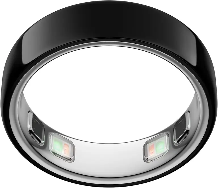 Oura Ring 5 - Black - Size 8 - World’s Smallest Smart Ring - Sleep, Activity, Women’s Health, AI Advisor, 1 Week of Battery Life, Size Before You Buy, Android & iOS Compatible
