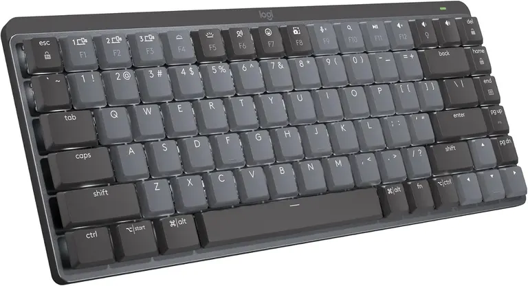 Logitech MX Mechanical Mini Wireless Illuminated Keyboard, Clicky Switches, Backlit, Bluetooth, USB-C, macOS, Windows, Linux, iOS, Android, Metal