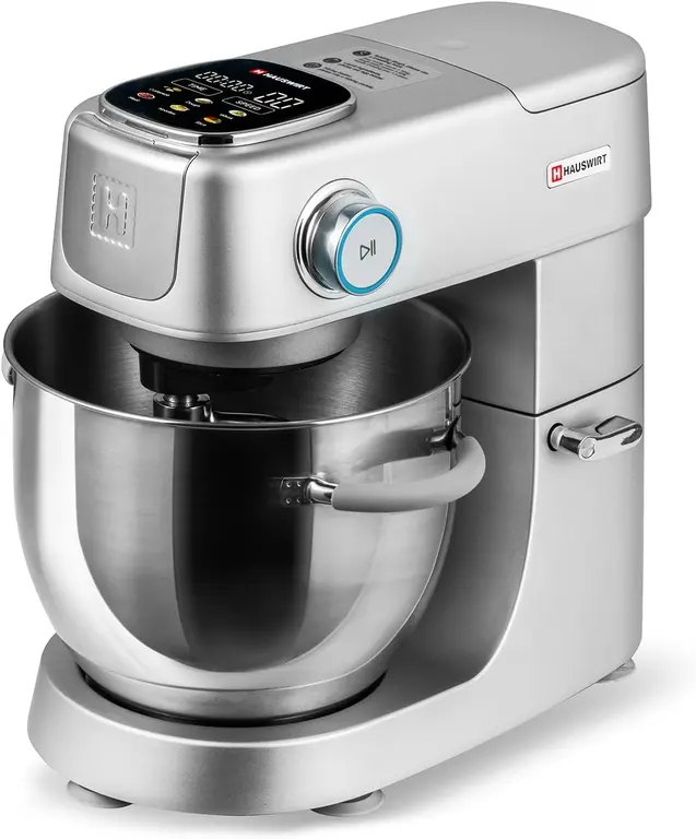 Hauswirt Stand Mixer 6QT XL Large, 4.5" LED Touch Screen Electric Household Stand Up Mixer, Full Metal Structure Standing Mixer 11-Speed, Dough Cake Bread Mixer – Silver