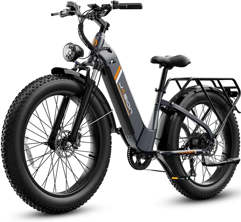Jasion Thunder/PRO/ST Electric Bike,2000W/1800W Peak Ebikes for Adults,26''Fat Tire Best Ebike for Men,90/80 Miles with 1040Wh/864Wh Battery,35/30+MPH Max Speed Bicycles,500/400LB Capacity