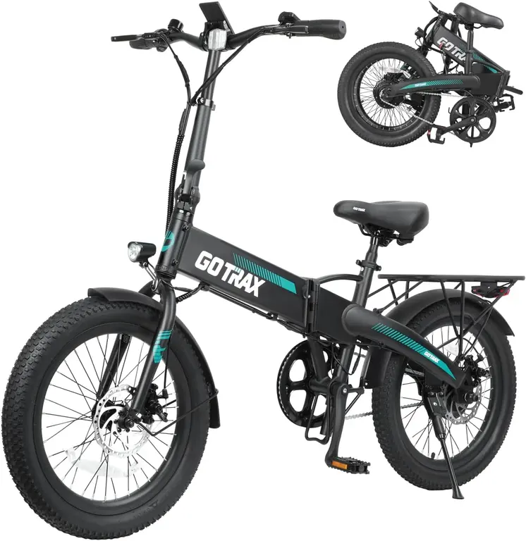 Gotrax R1 20" Folding Electric Bike for Adults, Max 40 Miles & 20Mph Speed | 500W Peak Motor, 48V Battery, 5 Pedal-Assist, Smart Display, 50lb Lightweight, Aluminum Alloy Frame, Dual Brake, Rear Rack