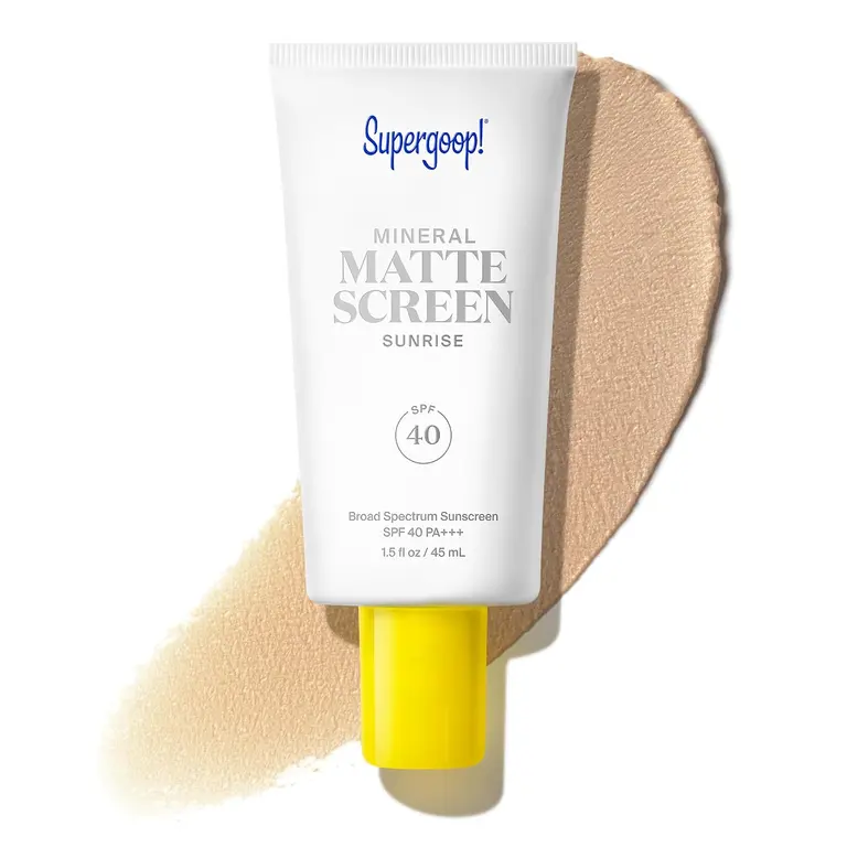 Supergoop! Mineral Mattescreen SPF 40 - Mineral, Oil-Free Broad Spectrum Sunscreen - Smooths Skin’s Appearance, Minimizes Pores & Controls Shine - Water & Sweat Resistant